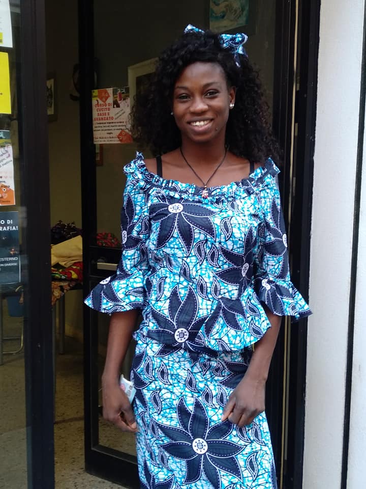 vestito con tessuto senegalese