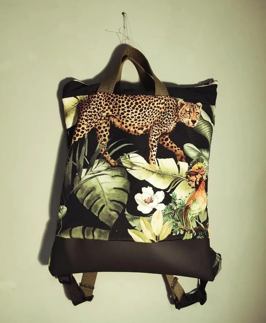 zaino in tessuto panama