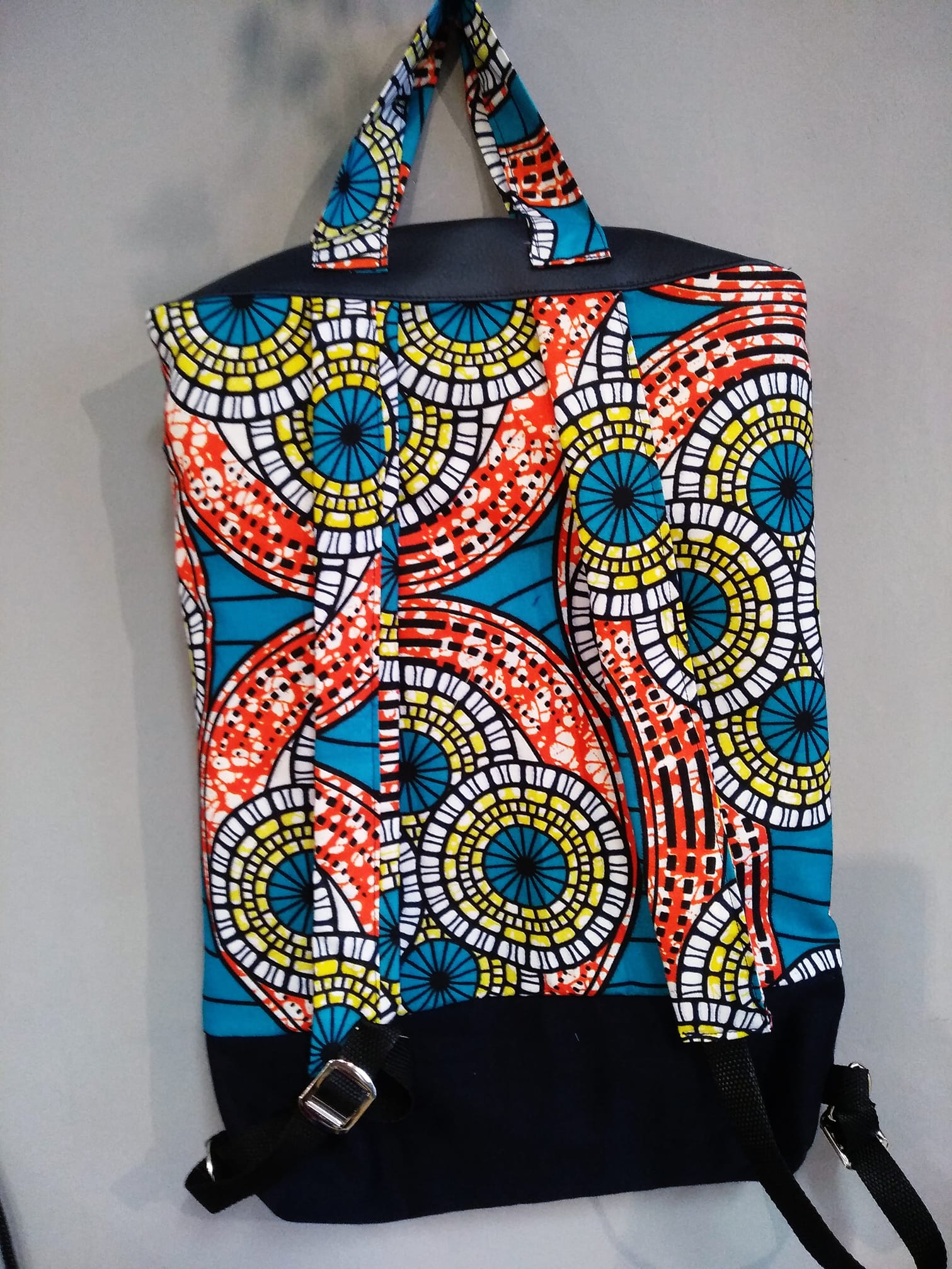 zaino in tessuto wax